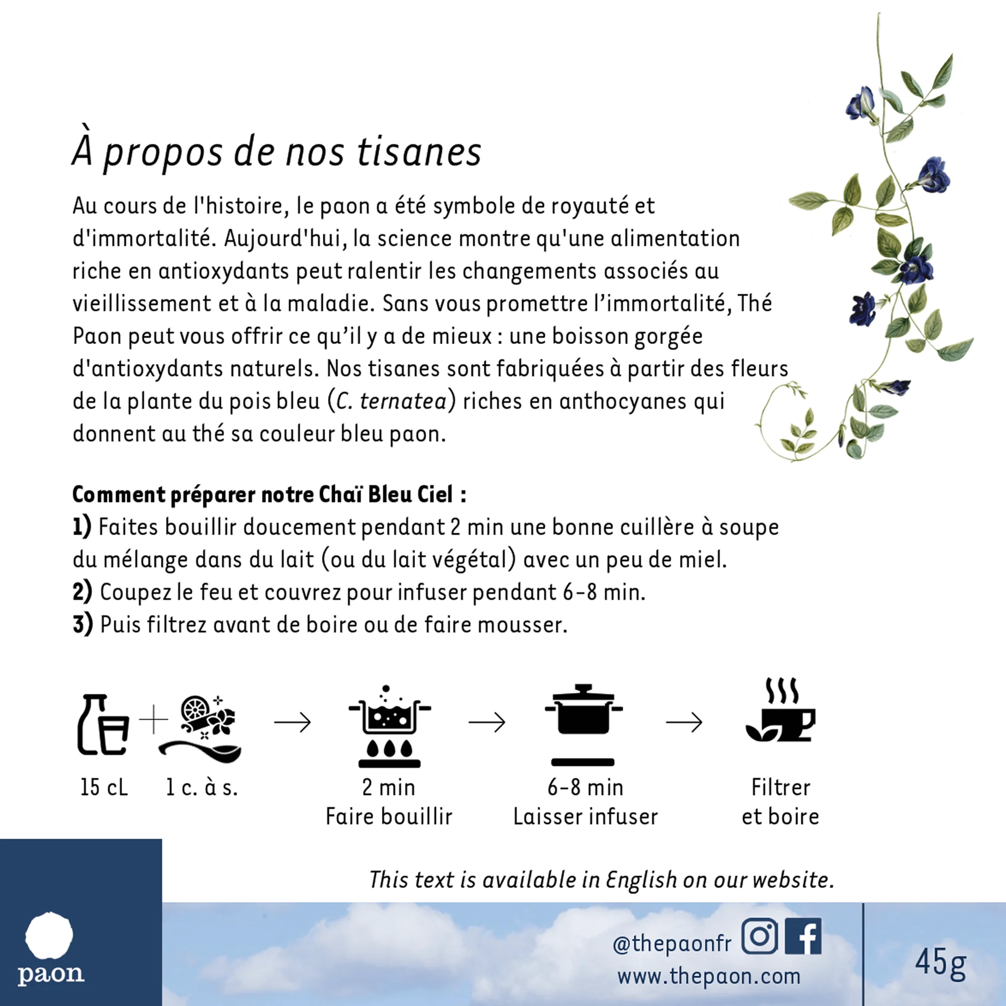 Chai packet back in French